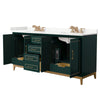 Custom image for Green with Satin Bronze Trim / Giotto Quartz / No Mirror