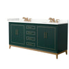 Custom image for Green with Satin Bronze Trim / Giotto Quartz / No Mirror
