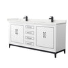 Custom image for White with Matte Black Trim / White Quartz / No Mirror