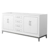 Custom image for White with Brushed Nickel Trim / No Mirror