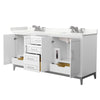 Custom image for White with Brushed Nickel Trim / Giotto Quartz / No Mirror
