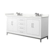 Custom image for White with Brushed Nickel Trim / Giotto Quartz / No Mirror
