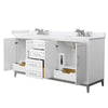 Custom image for White with Brushed Nickel Trim / White Cultured Marble / No Mirror