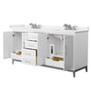 Custom image for White with Brushed Nickel Trim / White Quartz / No Mirror