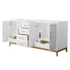 Custom image for White with Satin Bronze Trim / No Mirror