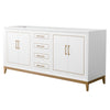 Custom image for White with Satin Bronze Trim / No Mirror