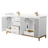 Custom image for White with Satin Bronze Trim / Giotto Quartz / No Mirror