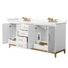 Custom image for White with Satin Bronze Trim / Giotto Quartz / No Mirror