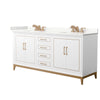 Custom image for White with Satin Bronze Trim / Giotto Quartz / No Mirror