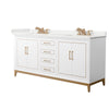 Custom image for White with Satin Bronze Trim / White Quartz / No Mirror