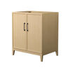 Custom image for White Oak with Matte Black Trim / No Mirror