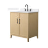 Custom image for White Oak with Matte Black Trim / White Cultured Marble / No Mirror
