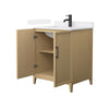 Custom image for White Oak with Matte Black Trim / White Quartz / No Mirror
