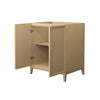 Custom image for White Oak with Brushed Nickel Trim / No Mirror