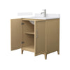 Custom image for White Oak with Brushed Nickel Trim / White Cultured Marble / No Mirror