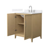 Custom image for White Oak with Brushed Nickel Trim / White Cultured Marble / No Mirror