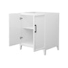 Custom image for White with Matte Black Trim / No Mirror