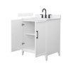 Custom image for White with Matte Black Trim / White Quartz / No Mirror
