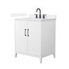 Custom image for White with Matte Black Trim / White Quartz / No Mirror