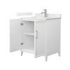 Custom image for White with Brushed Nickel Trim / Giotto Quartz / No Mirror
