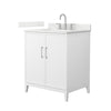 Custom image for White with Brushed Nickel Trim / Giotto Quartz / No Mirror
