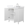 Custom image for White with Brushed Nickel Trim / White Cultured Marble / No Mirror