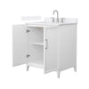 Custom image for White with Brushed Nickel Trim / White Quartz / No Mirror