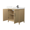 Custom image for White Oak with Matte Black Trim / Giotto Quartz / No Mirror