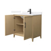 Custom image for White Oak with Matte Black Trim / White Cultured Marble / No Mirror