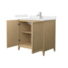 Custom image for White Oak with Brushed Nickel Trim / Carrara Cultured Marble / No Mirror