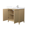 Custom image for White Oak with Brushed Nickel Trim / White Cultured Marble / No Mirror