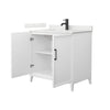 Custom image for White with Matte Black Trim / Giotto Quartz / No Mirror