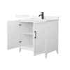 Custom image for White with Matte Black Trim / White Quartz / No Mirror