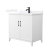 Custom image for White with Matte Black Trim / White Quartz / No Mirror