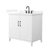 Custom image for White with Matte Black Trim / White Quartz / No Mirror
