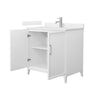 Custom image for White with Brushed Nickel Trim / Carrara Cultured Marble / No Mirror