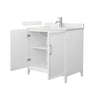 Custom image for White with Brushed Nickel Trim / Giotto Quartz / No Mirror