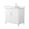 Custom image for White with Brushed Nickel Trim / Giotto Quartz / No Mirror