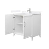 Custom image for White with Brushed Nickel Trim / White Cultured Marble / No Mirror