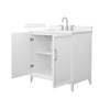 Custom image for White with Brushed Nickel Trim / White Quartz / No Mirror