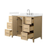 Custom image for White Oak with Brushed Nickel Trim / Carrara Cultured Marble / No Mirror