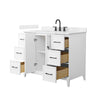 Custom image for White with Matte Black Trim / Carrara Cultured Marble / No Mirror