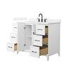 Custom image for White with Matte Black Trim / White Cultured Marble / No Mirror