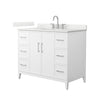 Custom image for White with Brushed Nickel Trim / Giotto Quartz / No Mirror
