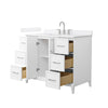 Custom image for White with Brushed Nickel Trim / White Quartz / No Mirror