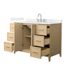 Custom image for White Oak with Brushed Nickel Trim / Carrara Cultured Marble / No Mirror