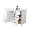 Custom image for White with Matte Black Trim / White Cultured Marble / No Mirror
