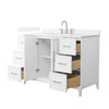 Custom image for White with Brushed Nickel Trim / White Quartz / No Mirror