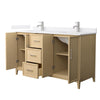 Custom image for White Oak with Brushed Nickel Trim / White Cultured Marble / No Mirror