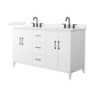 Custom image for White with Matte Black Trim / White Quartz / No Mirror